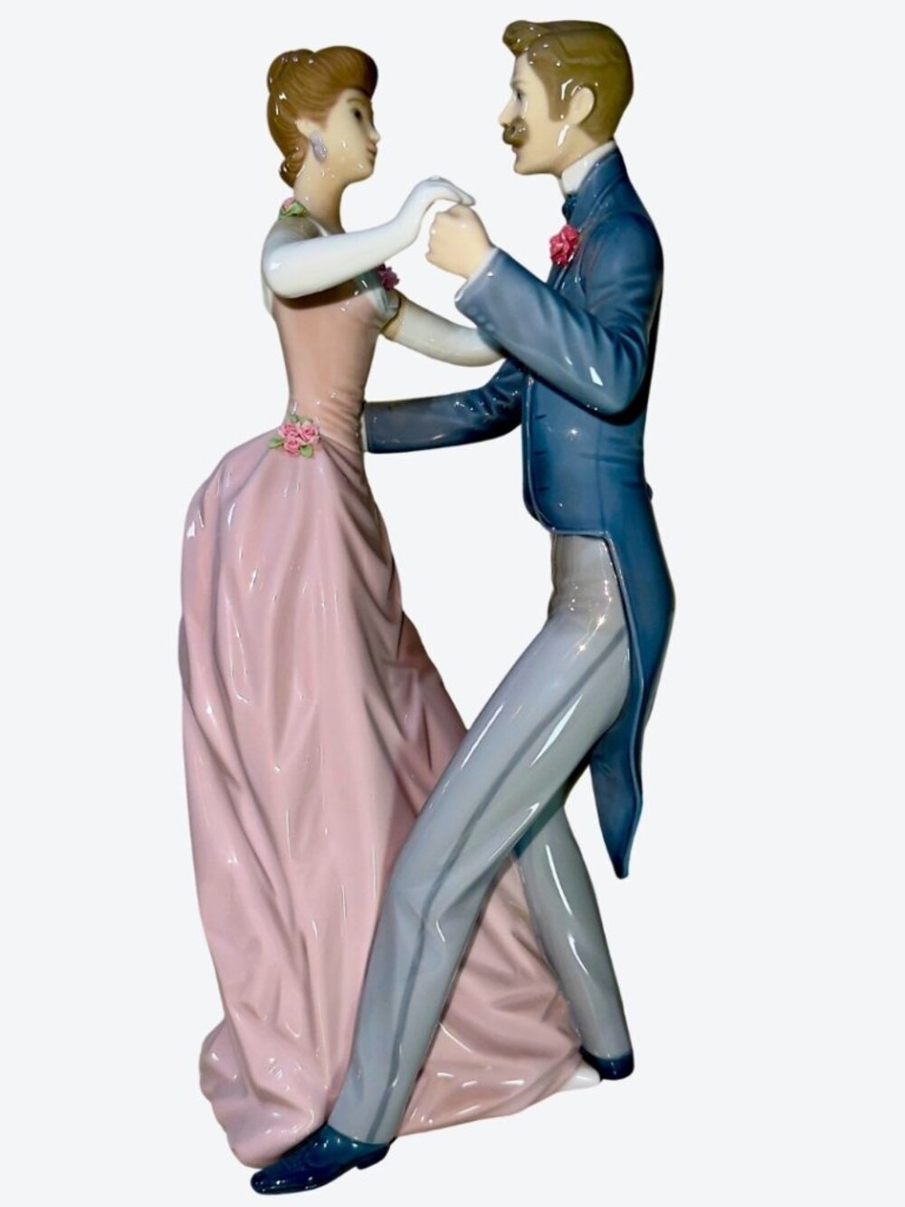 LLADRÓ Ballroom Dancing Couple Porcelain Figurine Retired Spain - Picture 13 of 15